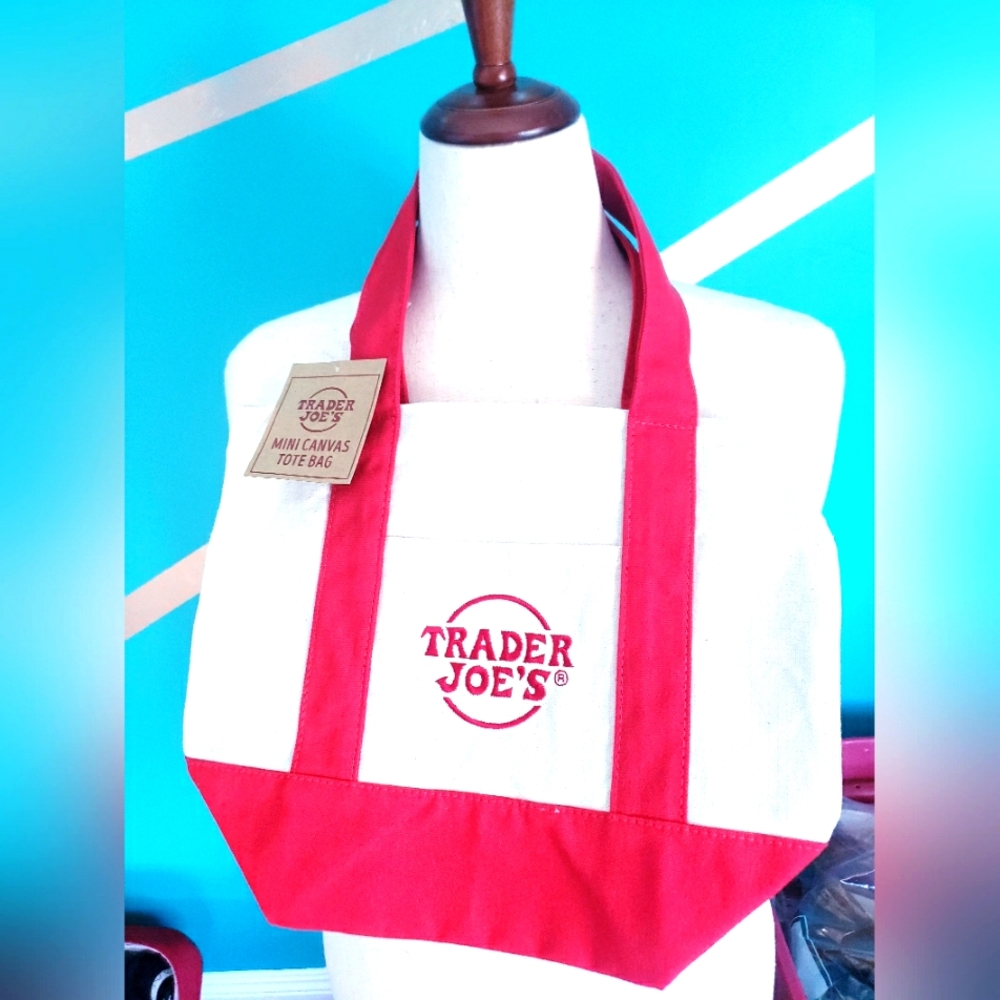Trader Joe's mini tote - red